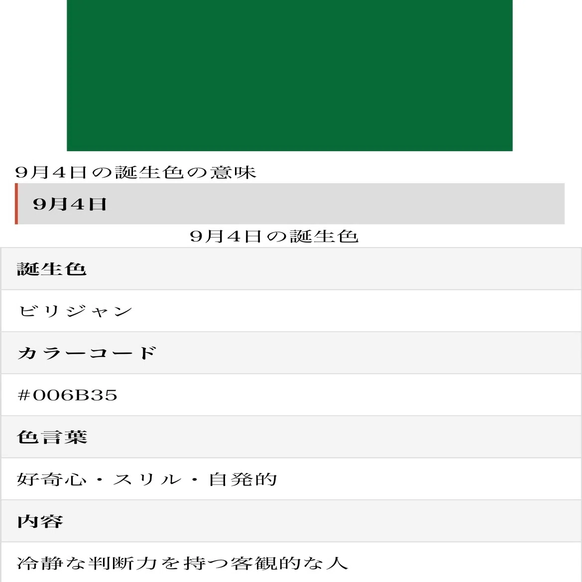9月４日生まれのあなたへ Chiyo Note
