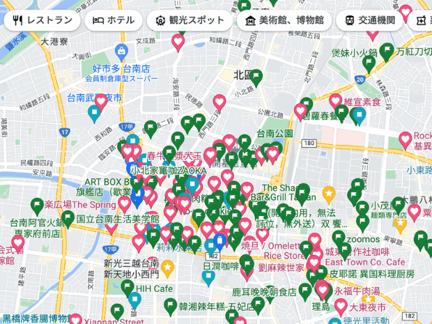 台南のgooglemap