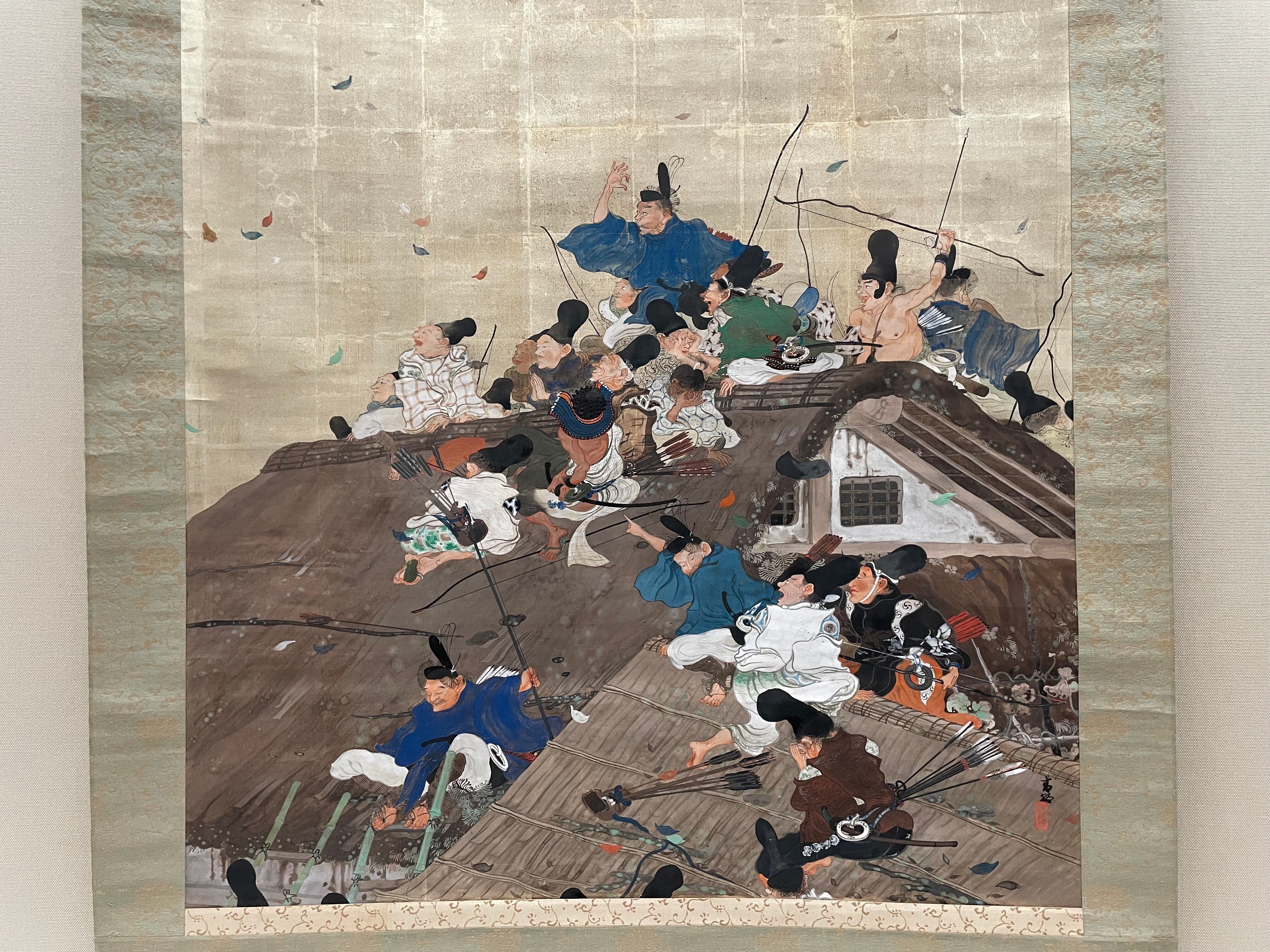 美品 掛け軸 前田青邨筆「藤と桔梗図」リトグラフ 扇面木版画 双福 美品 掛け軸 前田青邨筆「藤と桔梗図」リトグラフ 扇面木版画 双福
