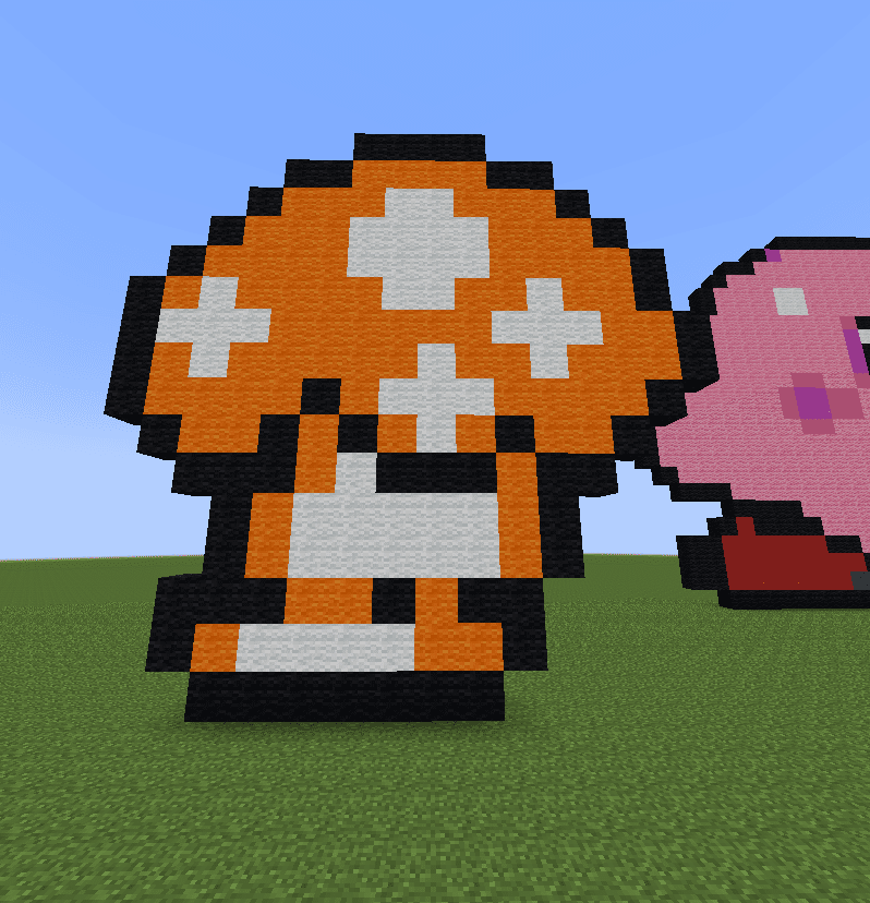 マイクラでカービィの敵キャラのドット絵を３つ作ってみた ちょこみんと Note