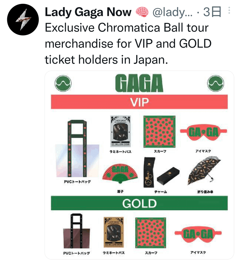 【全品送料無料】 レディガガ 来日公演 VIP席限定グッズ ミュージシャン