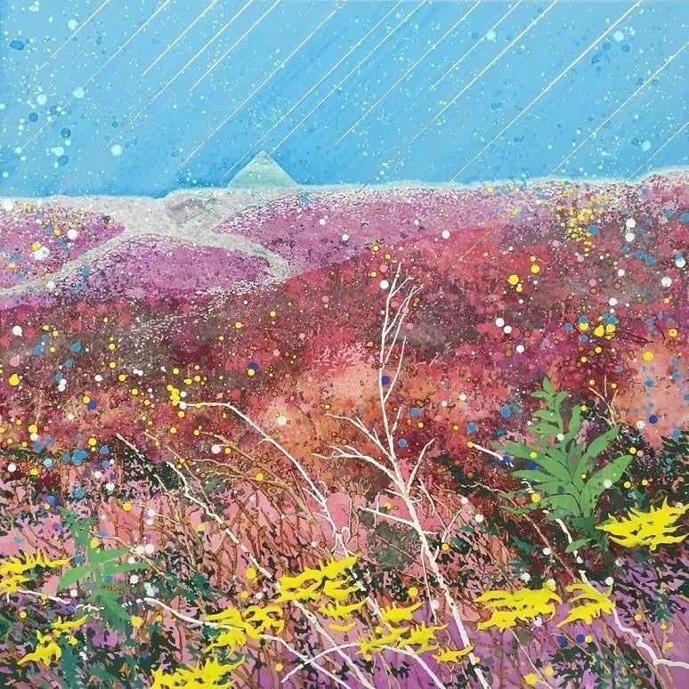 山村秀一　水彩画　【大保】　風景画 、花の2枚 昭和22年　第二回個展出品　福岡 第1回 山岡 明日香 Yamaoka Asuka｜春秋館 Art Site