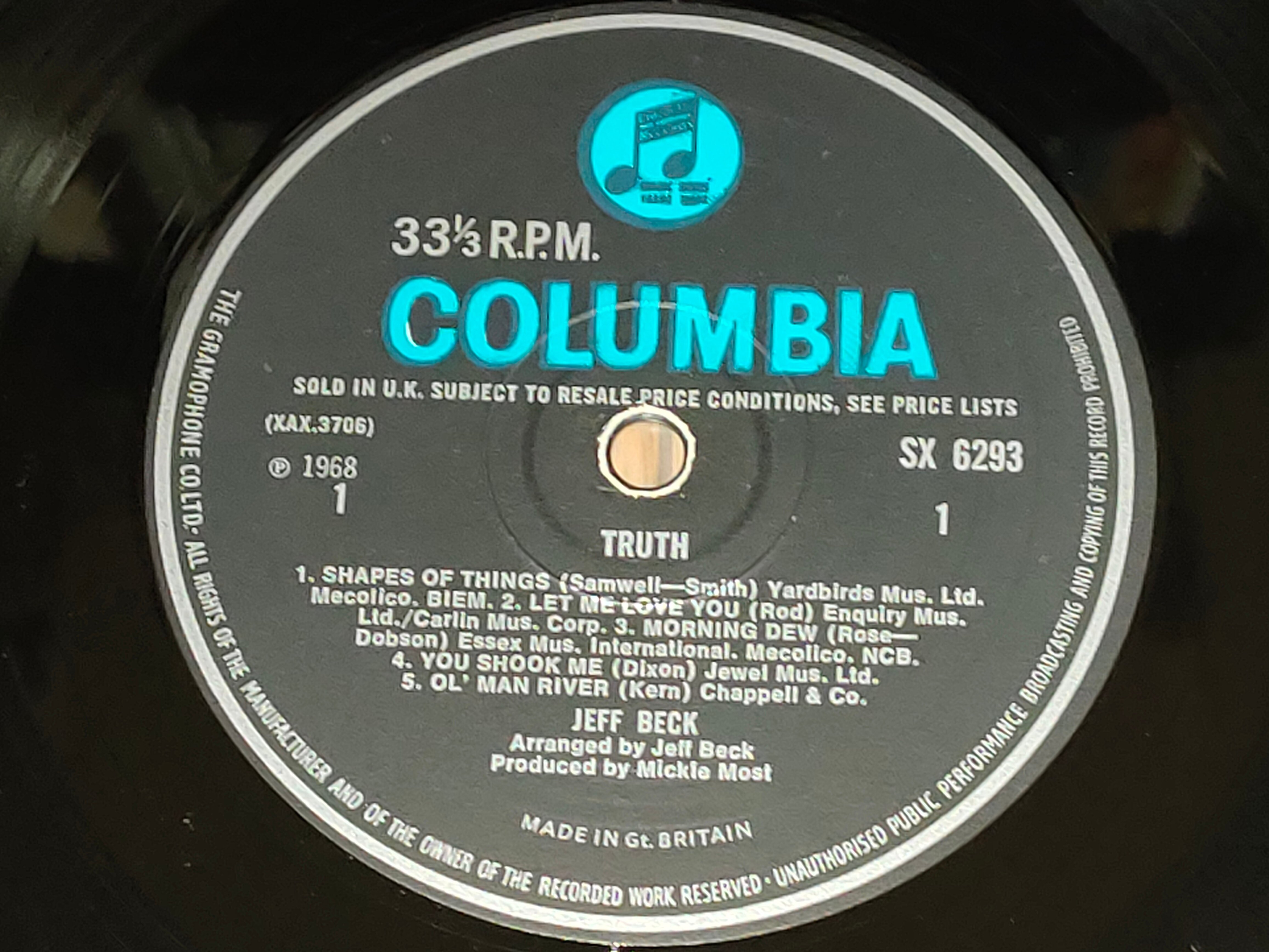 【♦レプリカ帯付き、赤盤ＬＰレコード】ジェフ・ベック／トゥルース ♢レプリカ帯付き、赤盤LP】ジェフ・ベック・グループ／トゥルース
