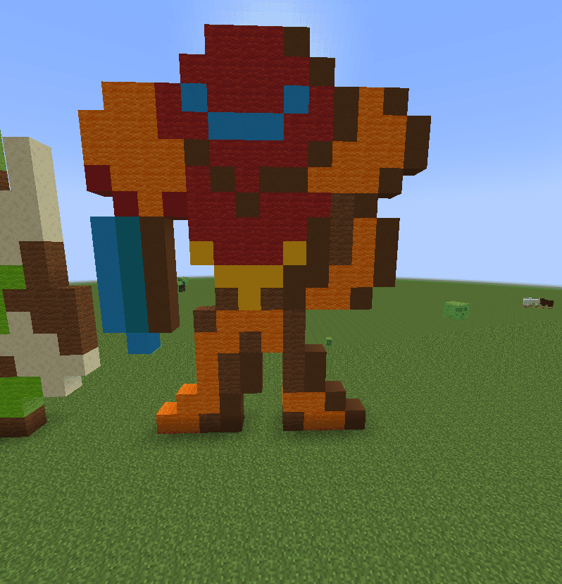 マイクラで３つドット絵を作ってみた ちょこみんと Note