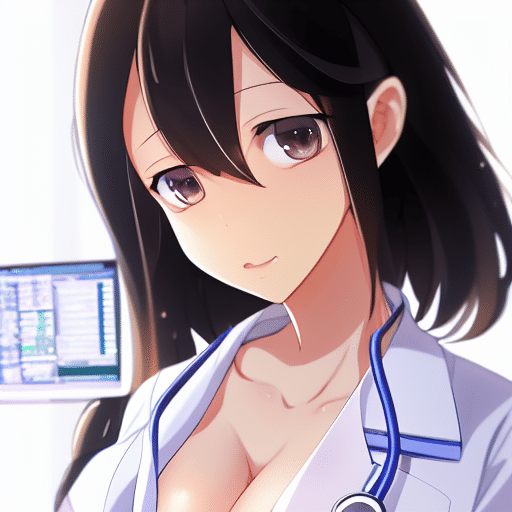 巨乳　女医 WaifuDiffusionでAI描画した巨乳な女医さん｜番茶（50代Youtuber）