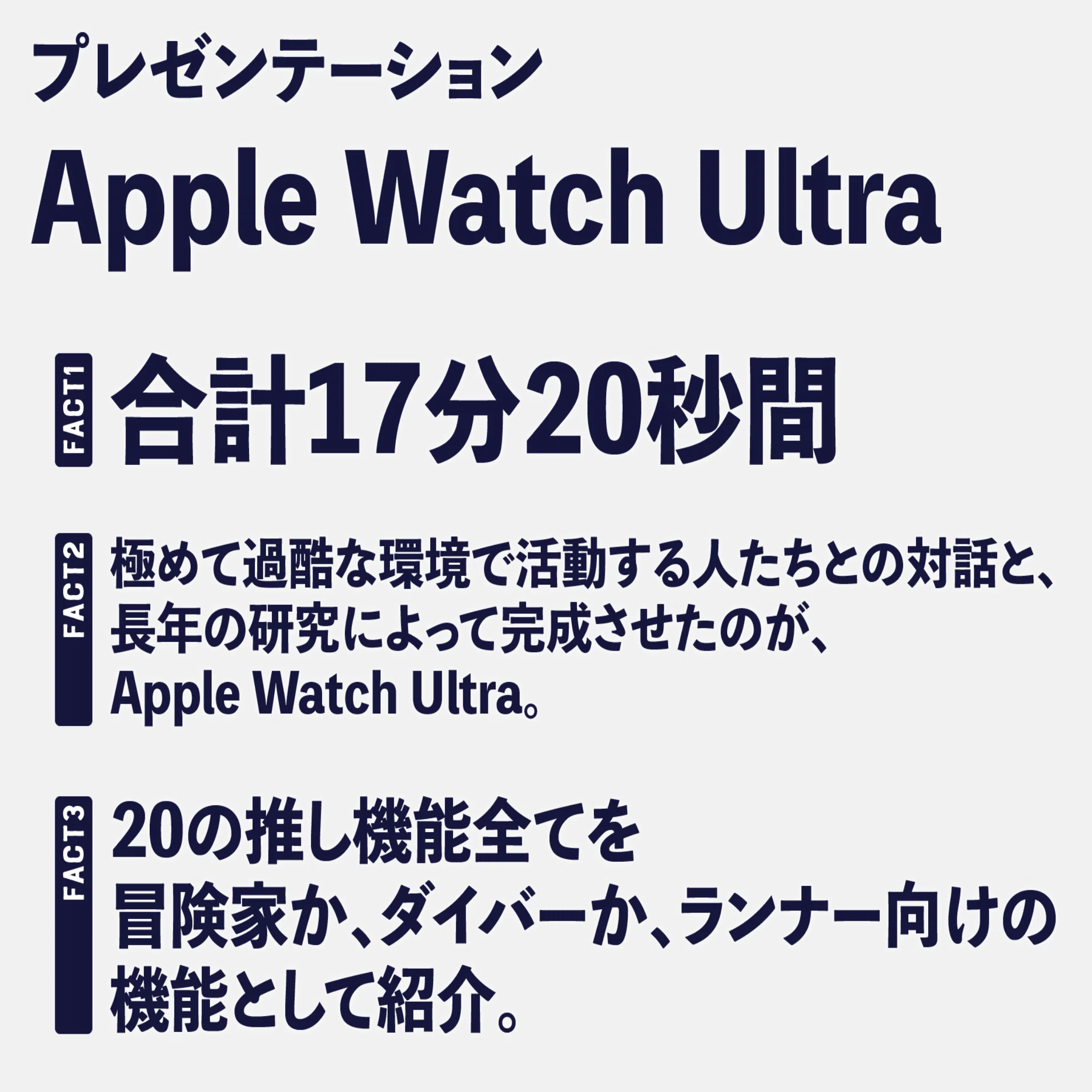 Apple Watch Ultra】プレゼンで徹底的に隠された秘密。｜Leo Tohyama