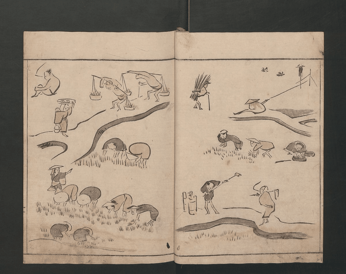 鍬形蕙斎の『鳥獣略画式』から、抱きしめたくなるトラの 鍬形蕙斎の『鳥獣略画式』から、抱きしめたくなるトラの