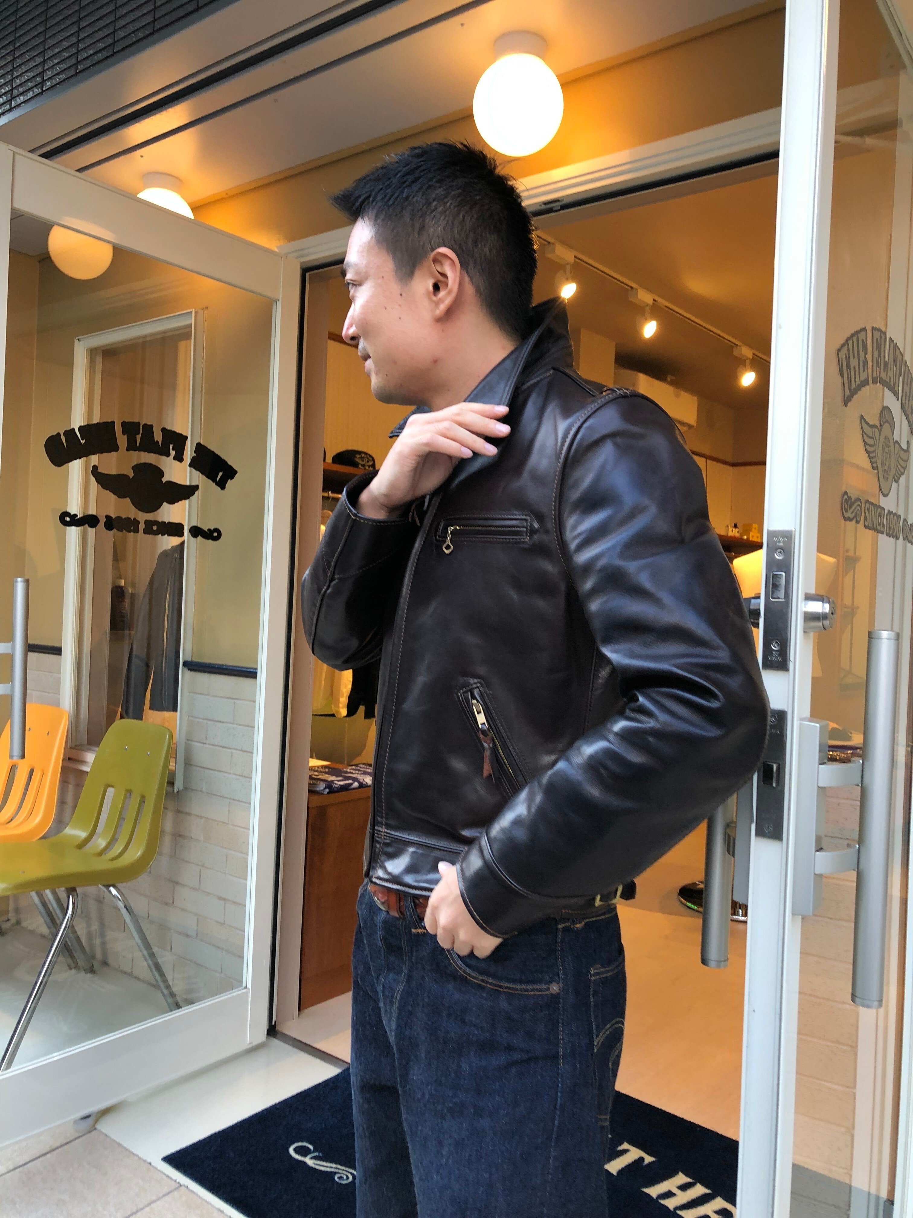 大人女性の FLATHEAD フラットヘッド シングル ライダース 別注 ホース
