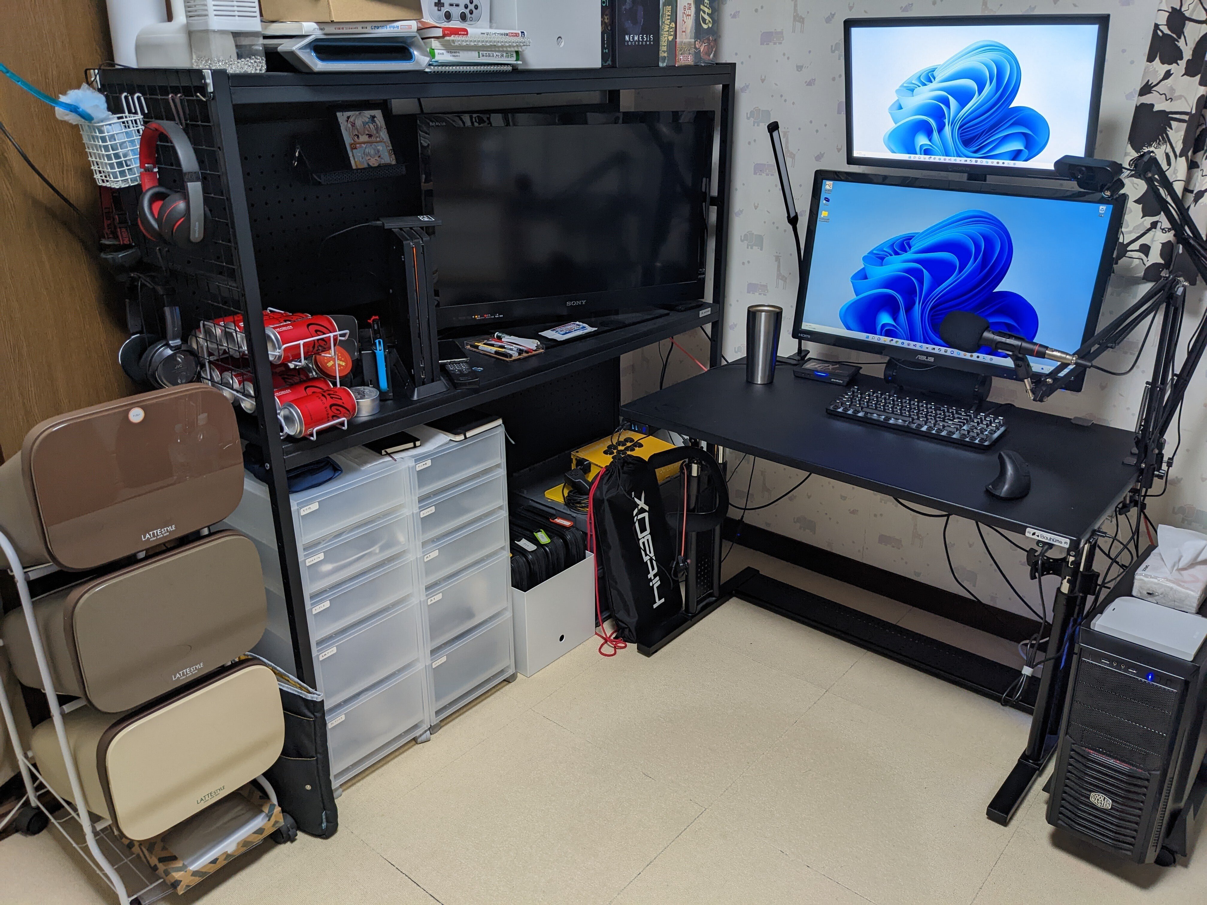 PCデスク周りの話｜一兎缶