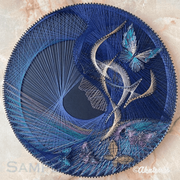 糸掛けアート　糸掛け曼荼羅　炎 糸掛けアート 糸掛け曼荼羅 炎 糸掛けアート 糸掛け曼荼羅 炎