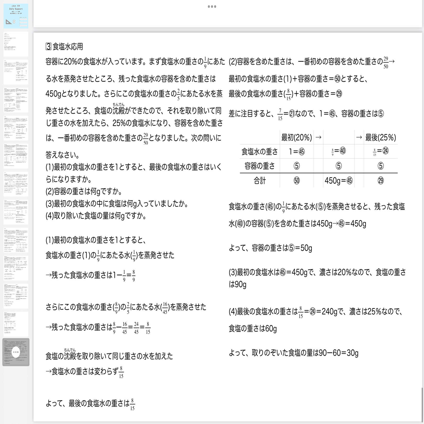算数6年サピックス デイリーサポート解説［61-24 比と割合(1)］｜SAPIX