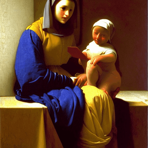 聖母子像(The Virgin and Child)/ヨハネスフェルメール｜フェル