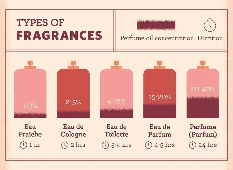 インフォグラフィック:Types of Fragrances
