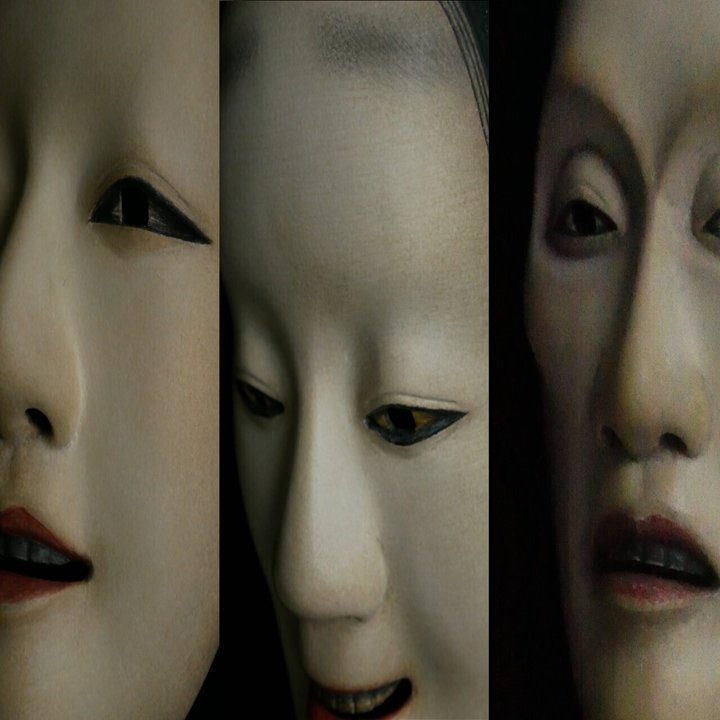 能面は ほぼほぼ100 二重まぶたです 昔の日本美人は二重だった説 脚本家で能面師 麻生りり子 Note