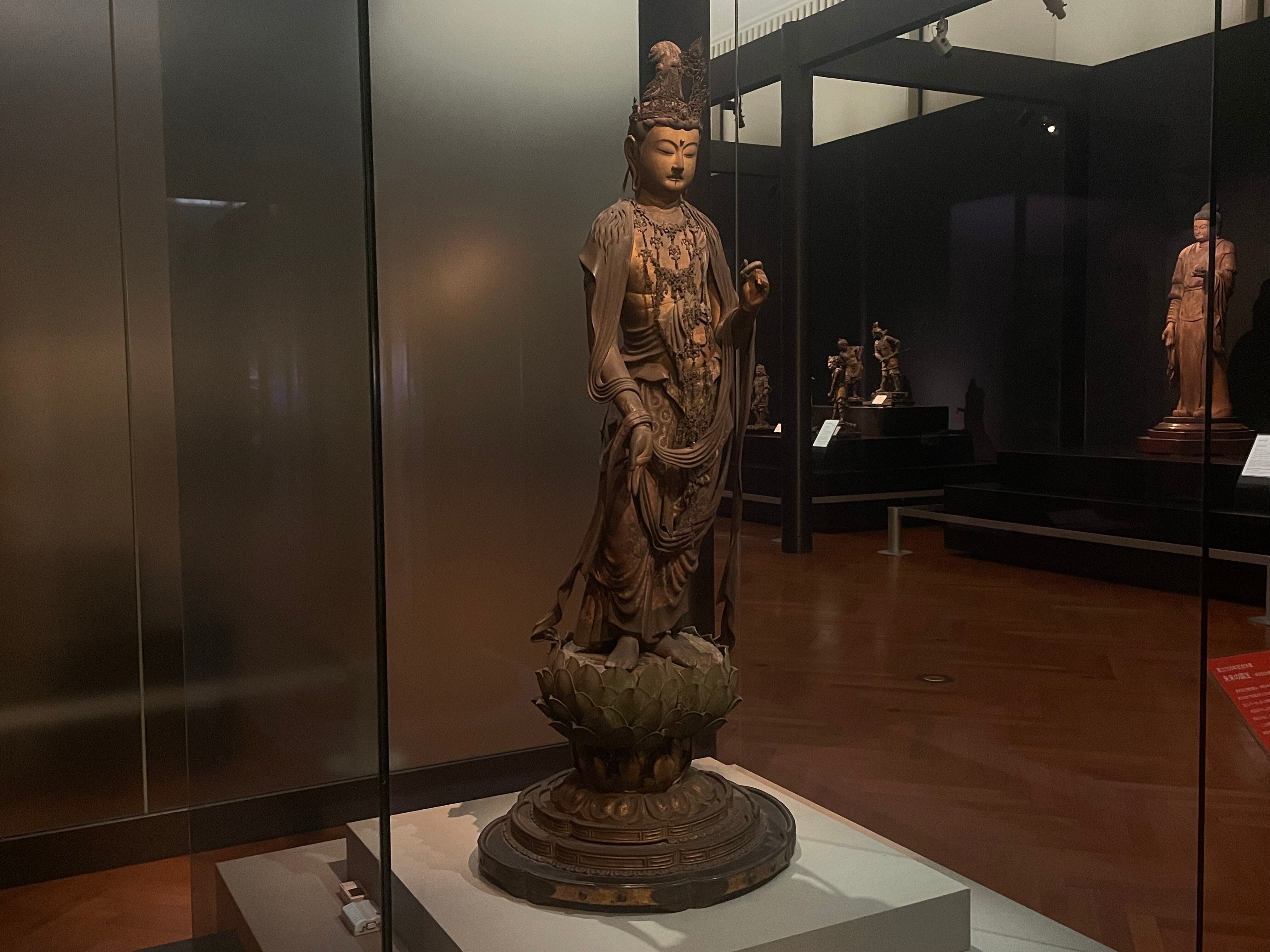 中国・大唐期「秘仏・観自在菩薩坐像」唐王朝・中国大唐国・六角座