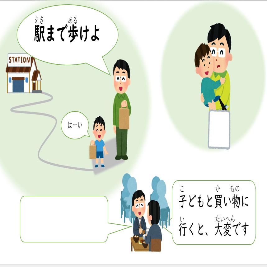 48課 1 使役動詞 導入 練習イラスト 直太朗 Note