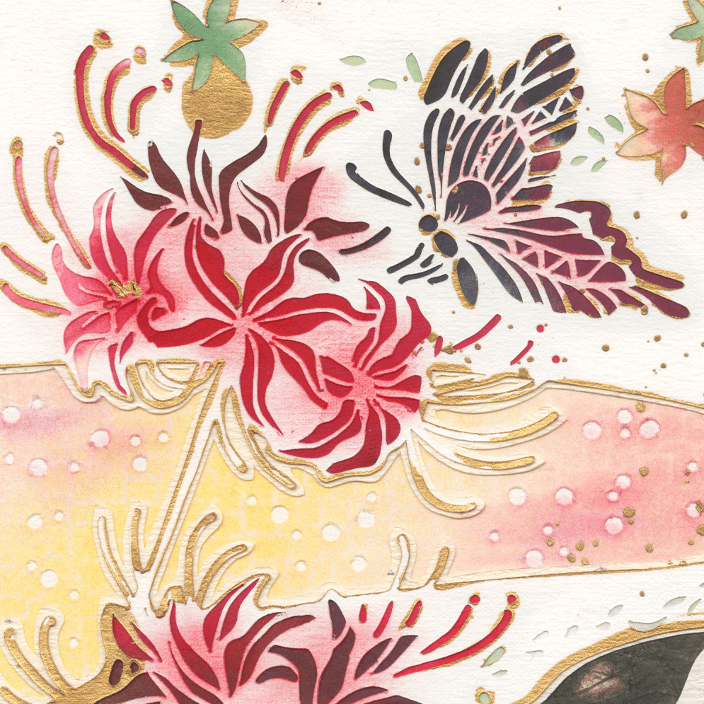 新作・「陽だまりの曼珠沙華」仮 | 華色切絵 【公式サイト】