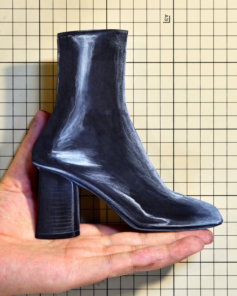 Shoes：01973 “BALENCIAGA” Glove 80mm Bootie in Black（FW2022）