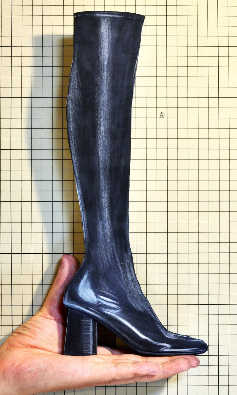 Shoes：01974 “BALENCIAGA” Glove 80mm Boot in Black（FW2022）