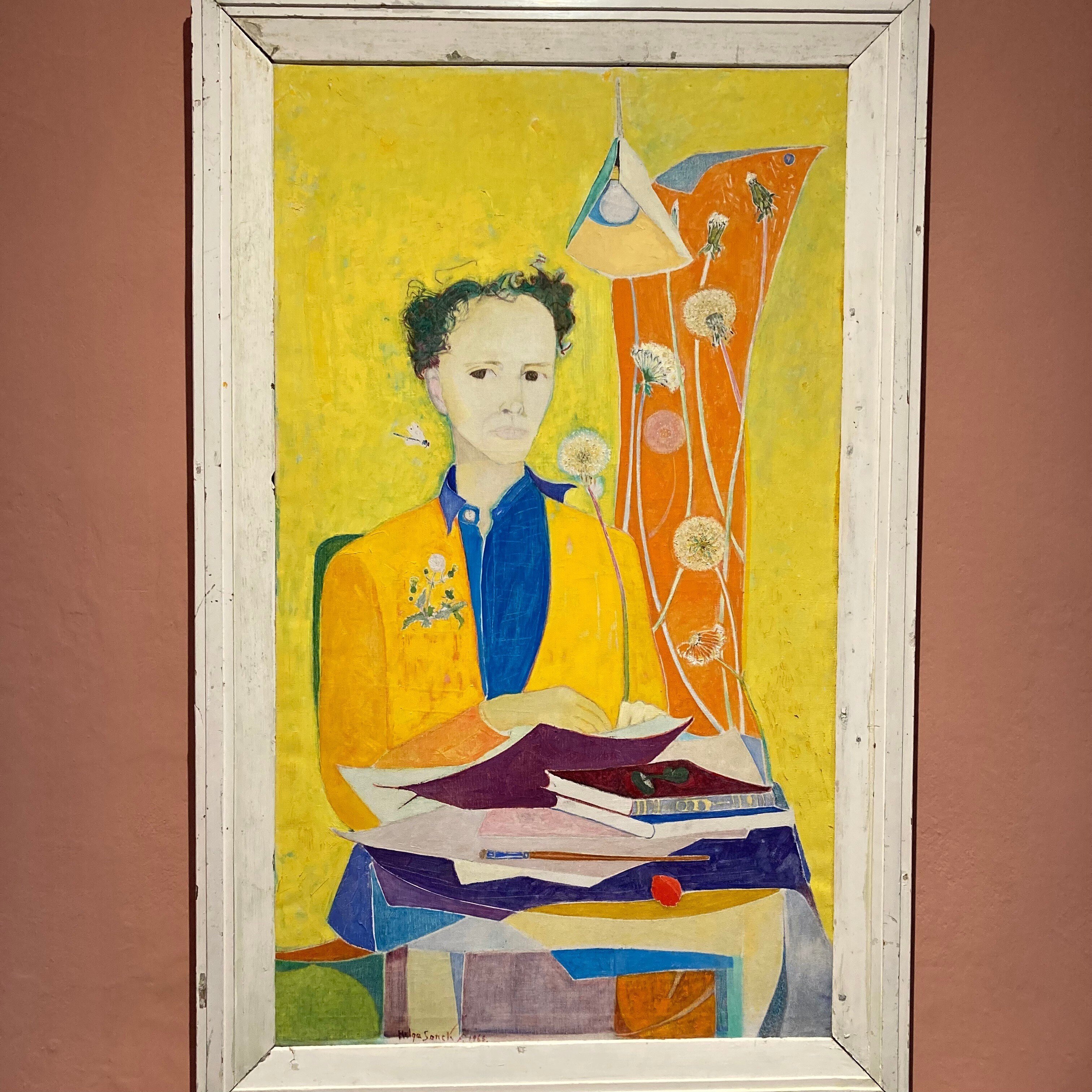 北欧アート＊ケンパイネン「 月と友達と 」 フィンランド 2020年 水彩画