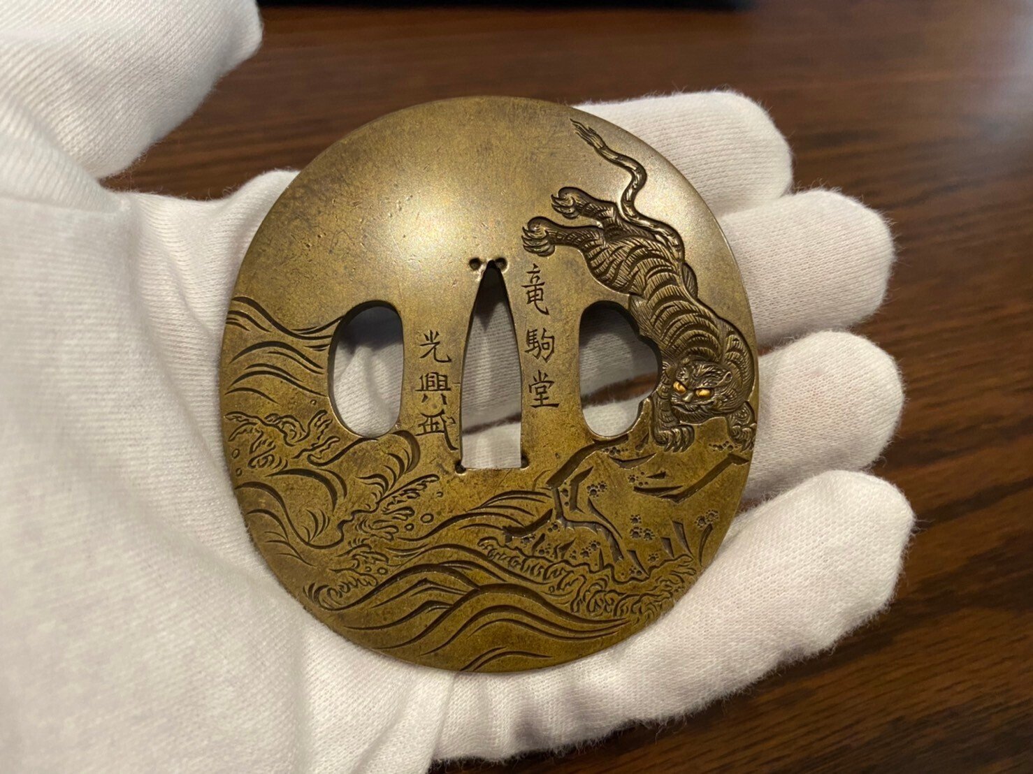 日本刀装具　立田川　無銘　江戸中期 日本刀装具 立田川 無銘 江戸中期