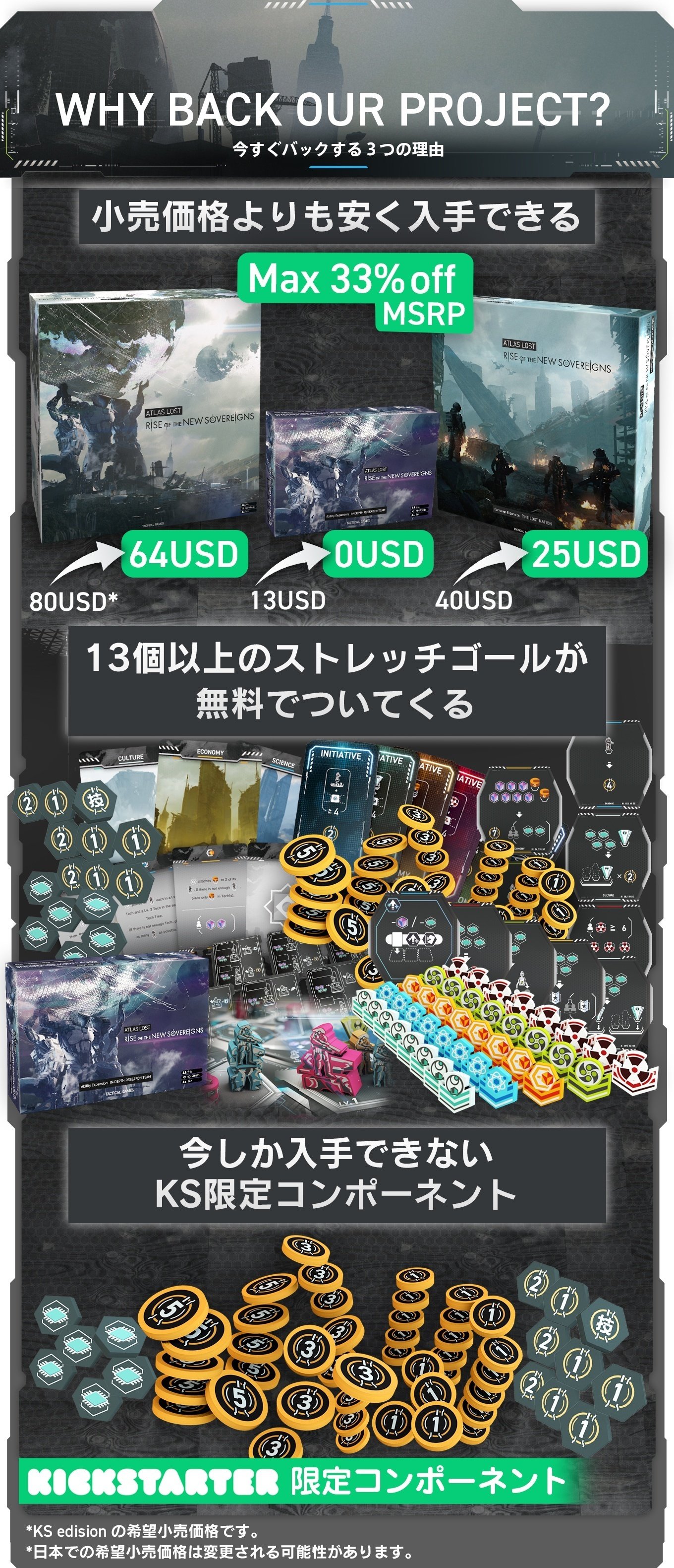 【ボードゲーム】アトラスロスト　日本語版 Amazon | タクティカルゲームズ アトラスロスト: ライズ・オブ