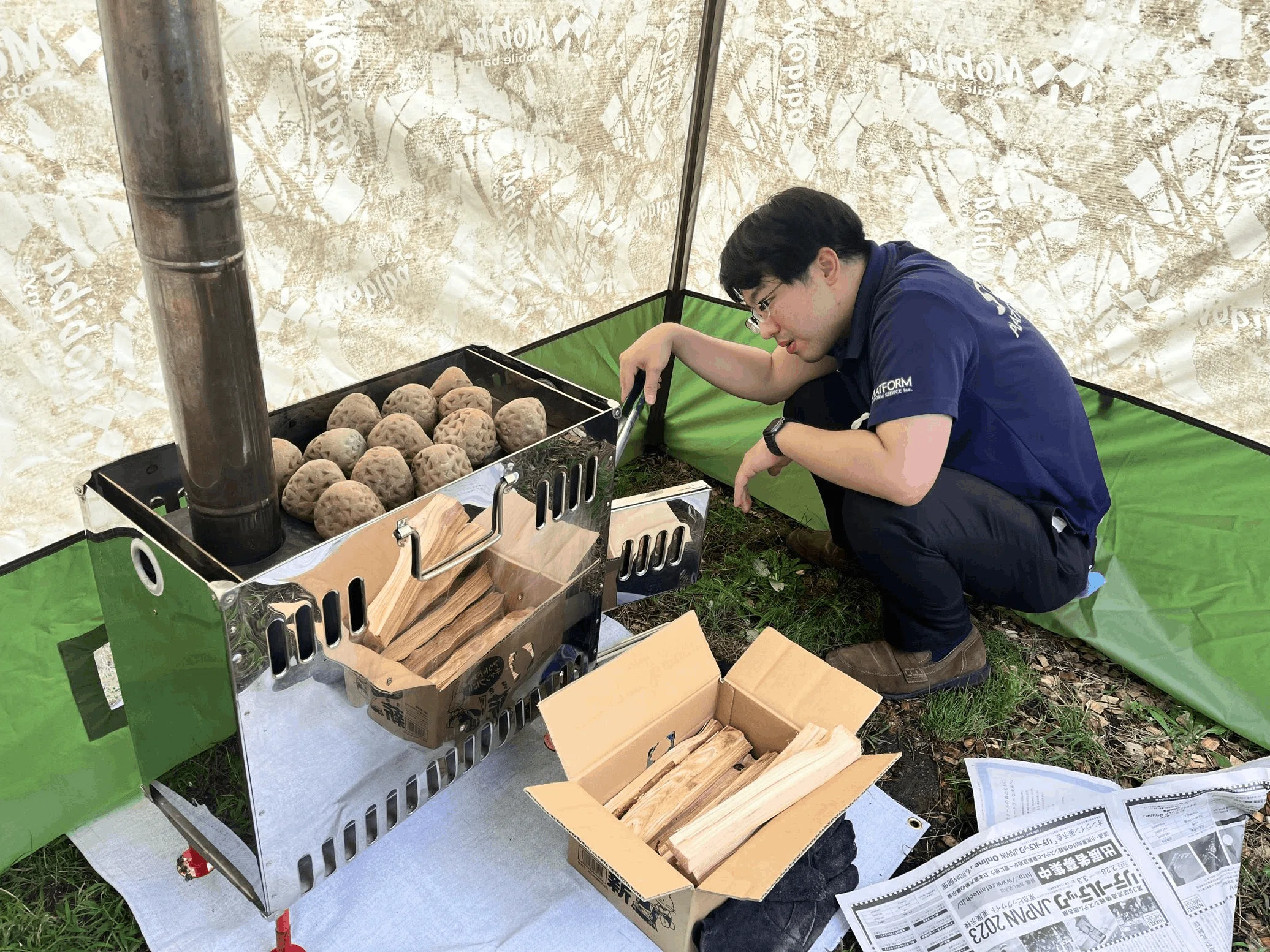 テントサウナ、屋上に現る⛺️🔥｜ちよだプラットフォームスクウェア