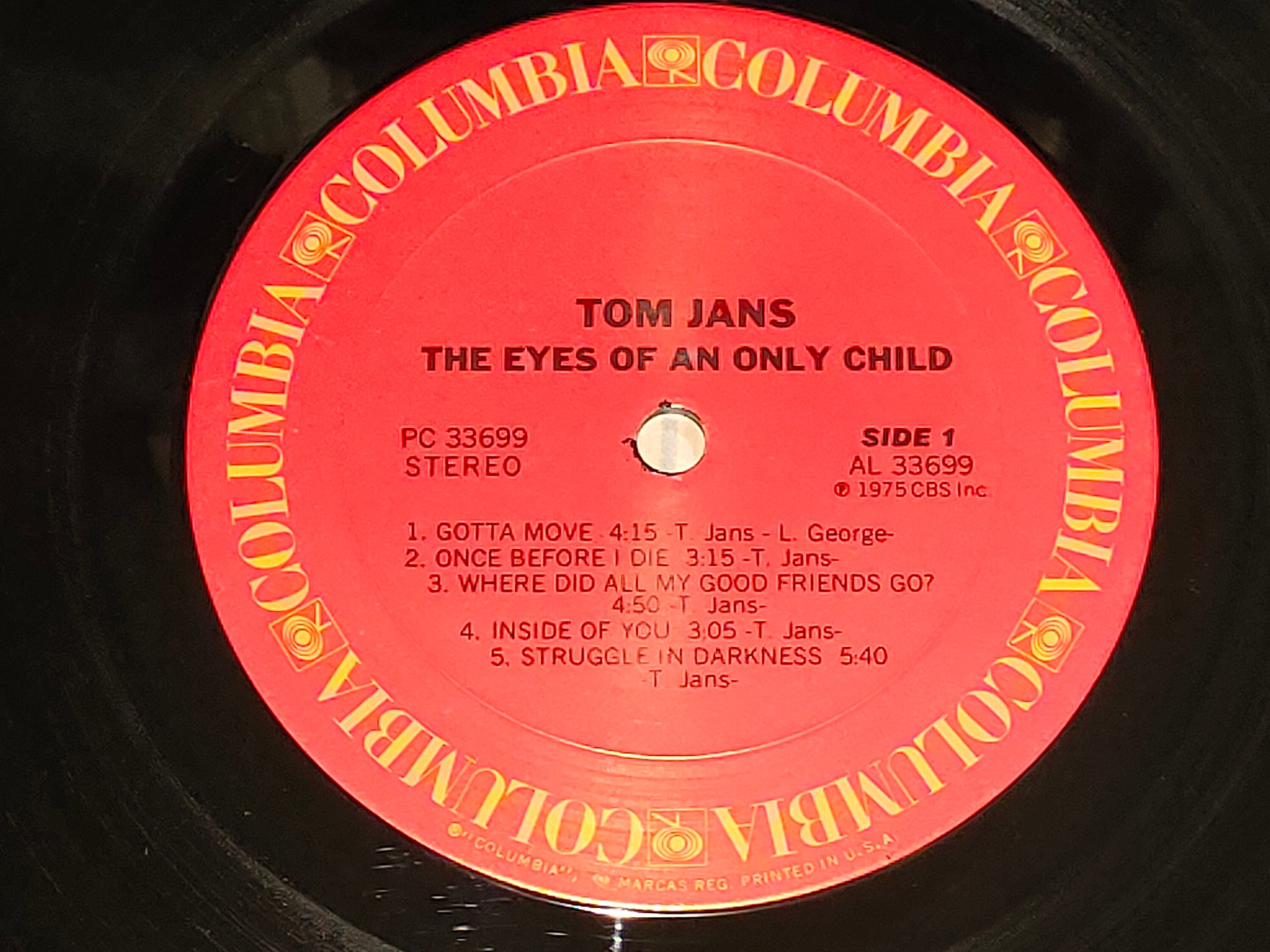 The Eyes of an Only Child (子供の目)】(1975) Tom Jans 西海岸