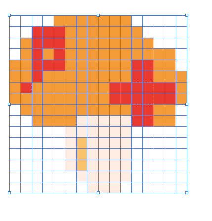 線をなしにした完成のキノコ