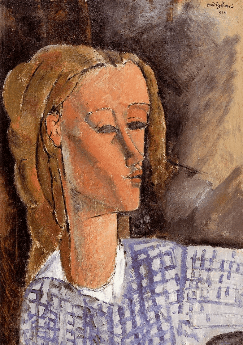 モディリアーニ魅惑的複製名画 モディリアーニ タイをする女 6号 複製名画 絵画 ジクレー