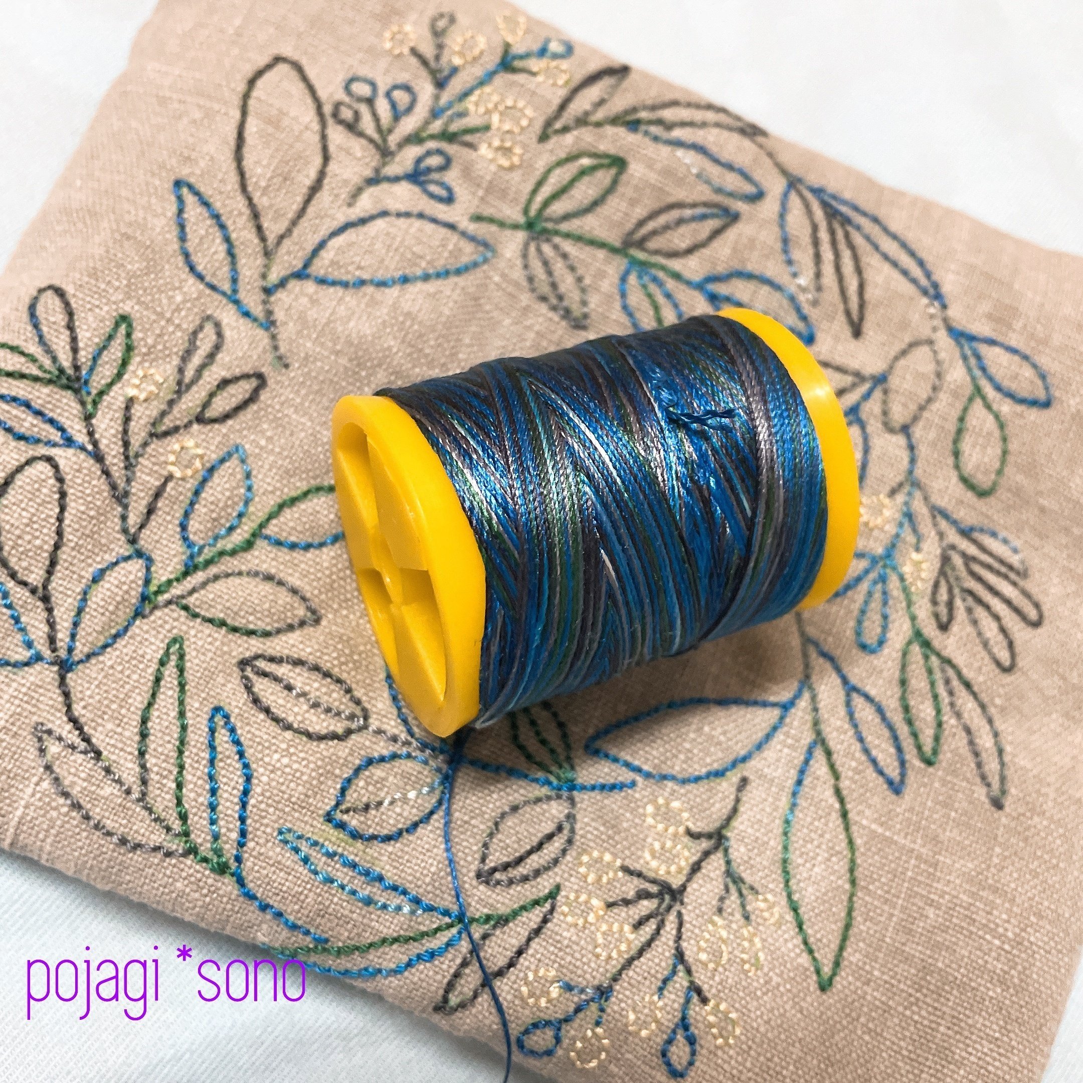 ポジャギ制作過程】ヌビ＆極太グラデーション糸 好きすぎて止まらず