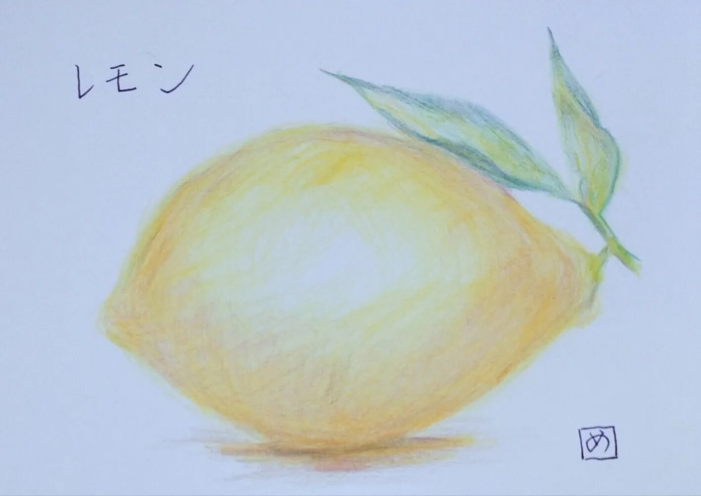 色鉛筆画「レモン」｜めっこ