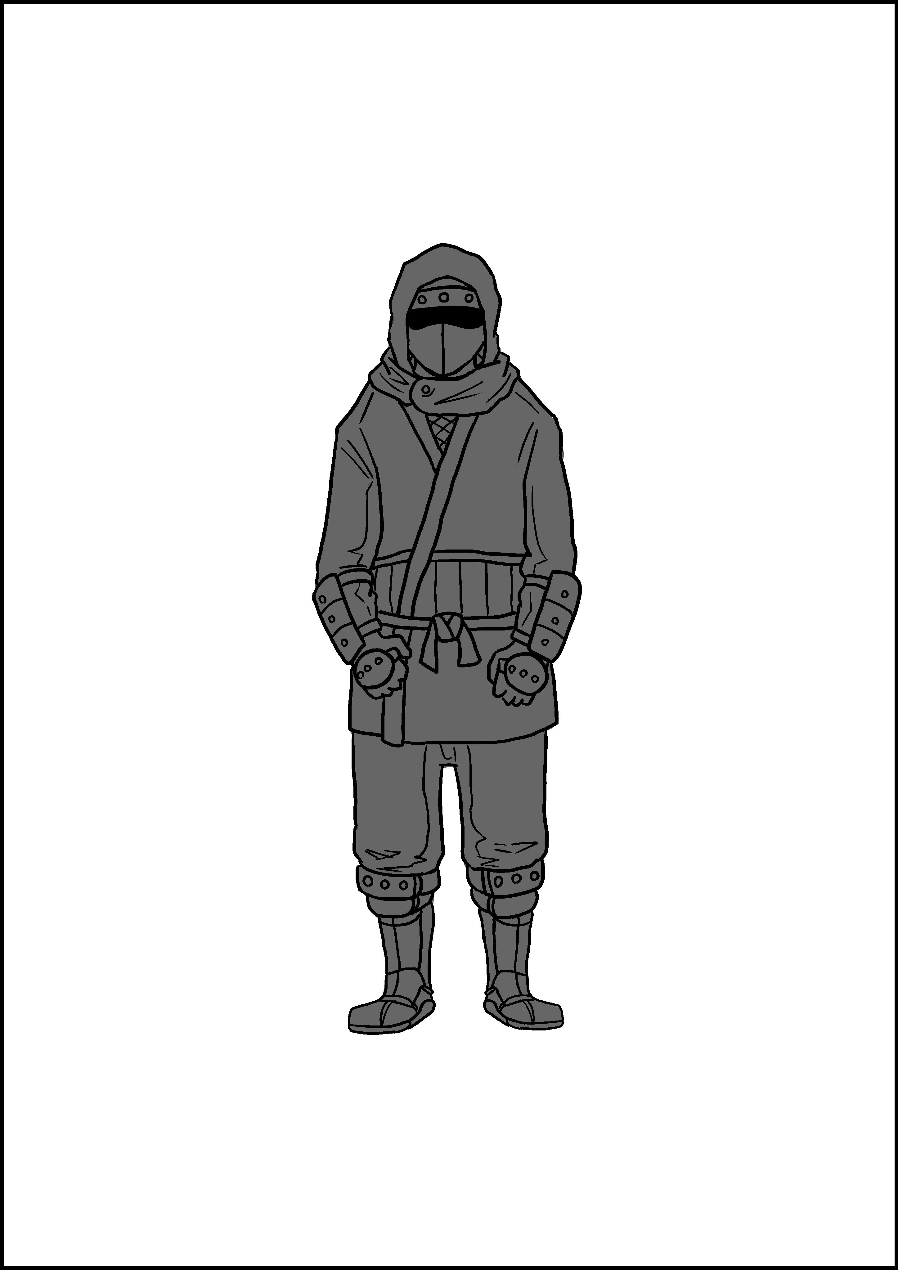 ニンジャスレイヤーTRPG 自由に使える非公式立ち絵・モノクロ⑧