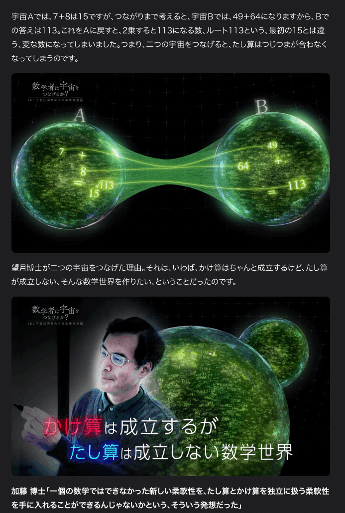 宇宙際タイヒミュラー理論を扱ったNHKスペシャル 2022年4月10日 数学者