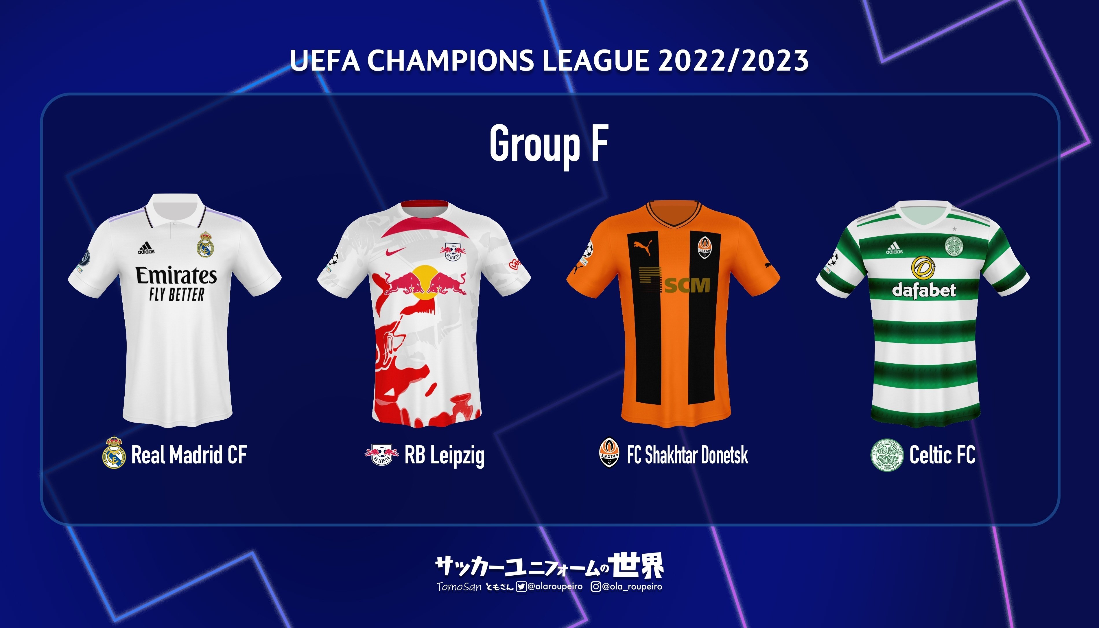 ユニフォームでみるUEFAチャンピオンズリーグ 2022/2023｜ともさん