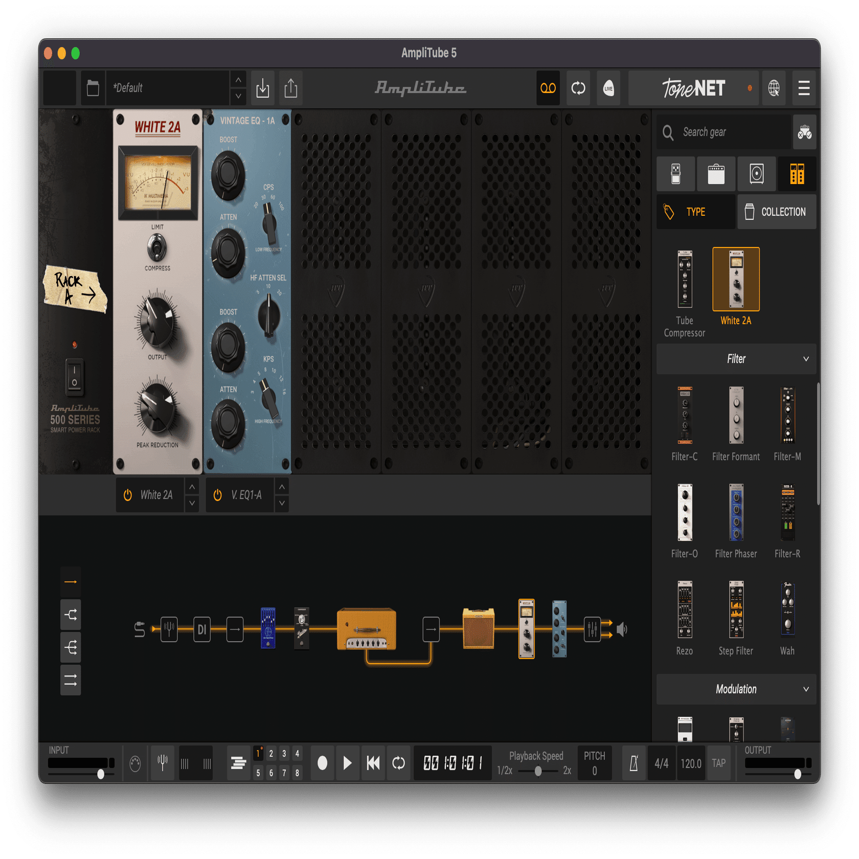 AmpliTubeでの基本的な音の作り方(ウォームなクリーントーン編