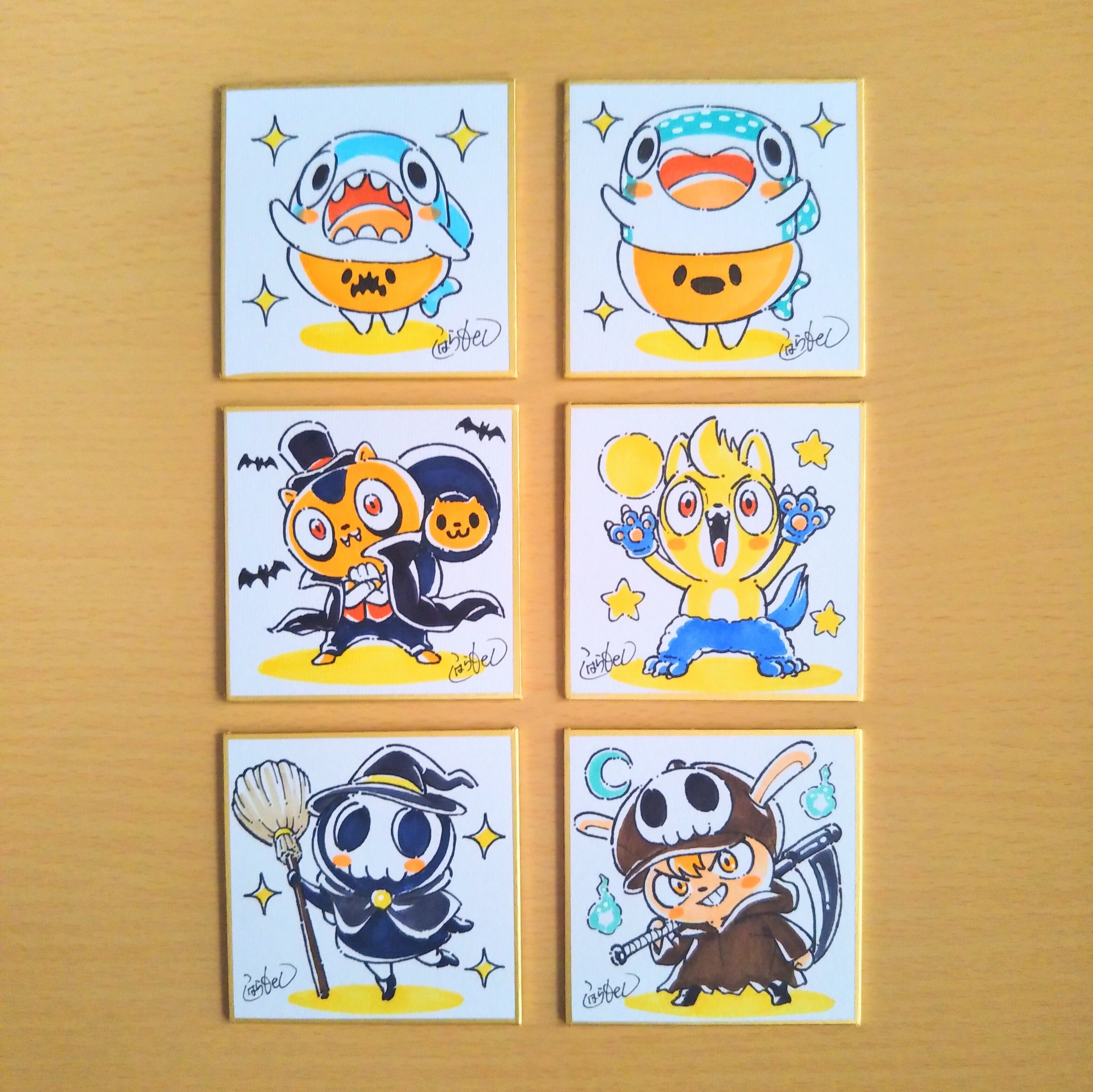 ミニ色紙原画｜コハラモトシ