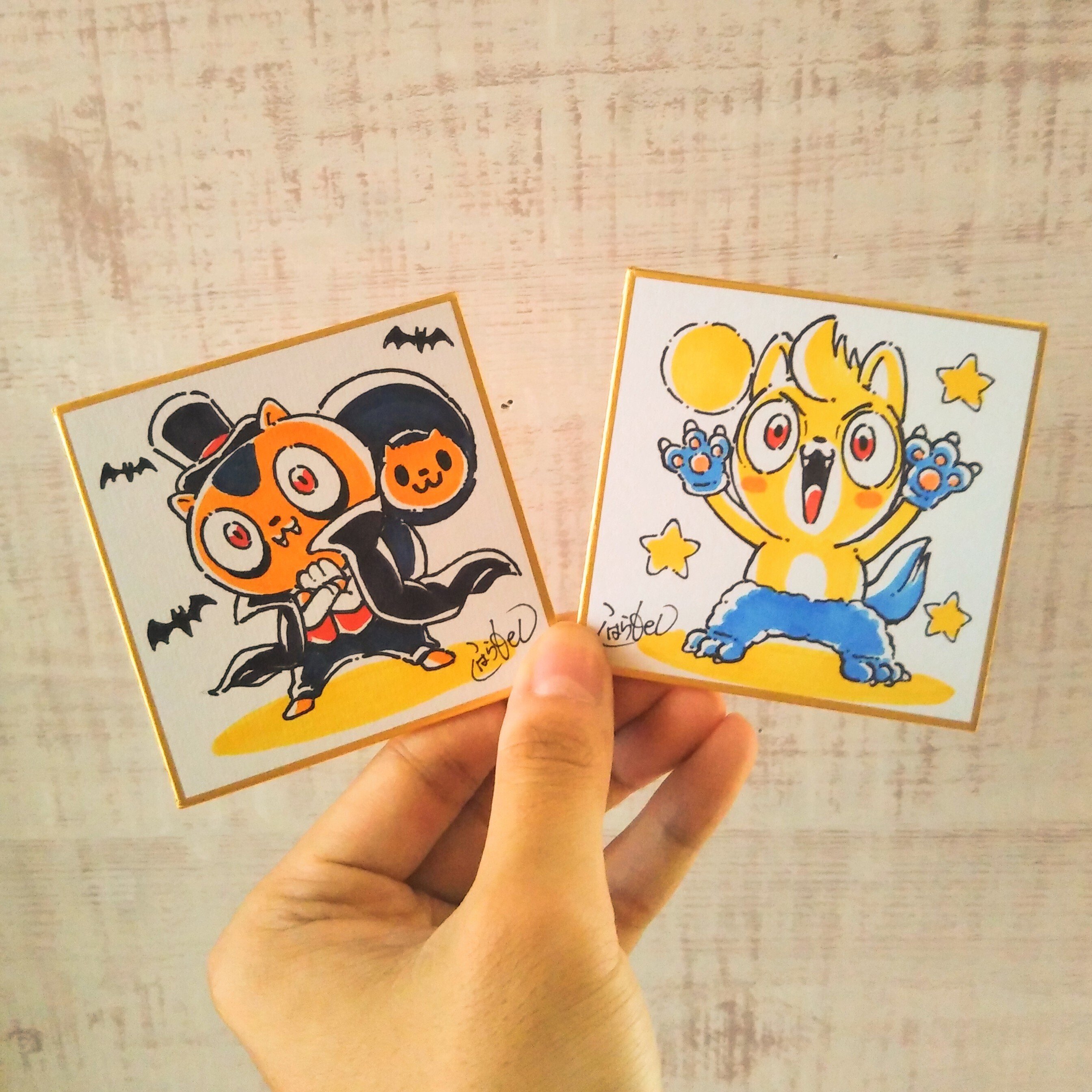 ミニ色紙原画｜コハラモトシ