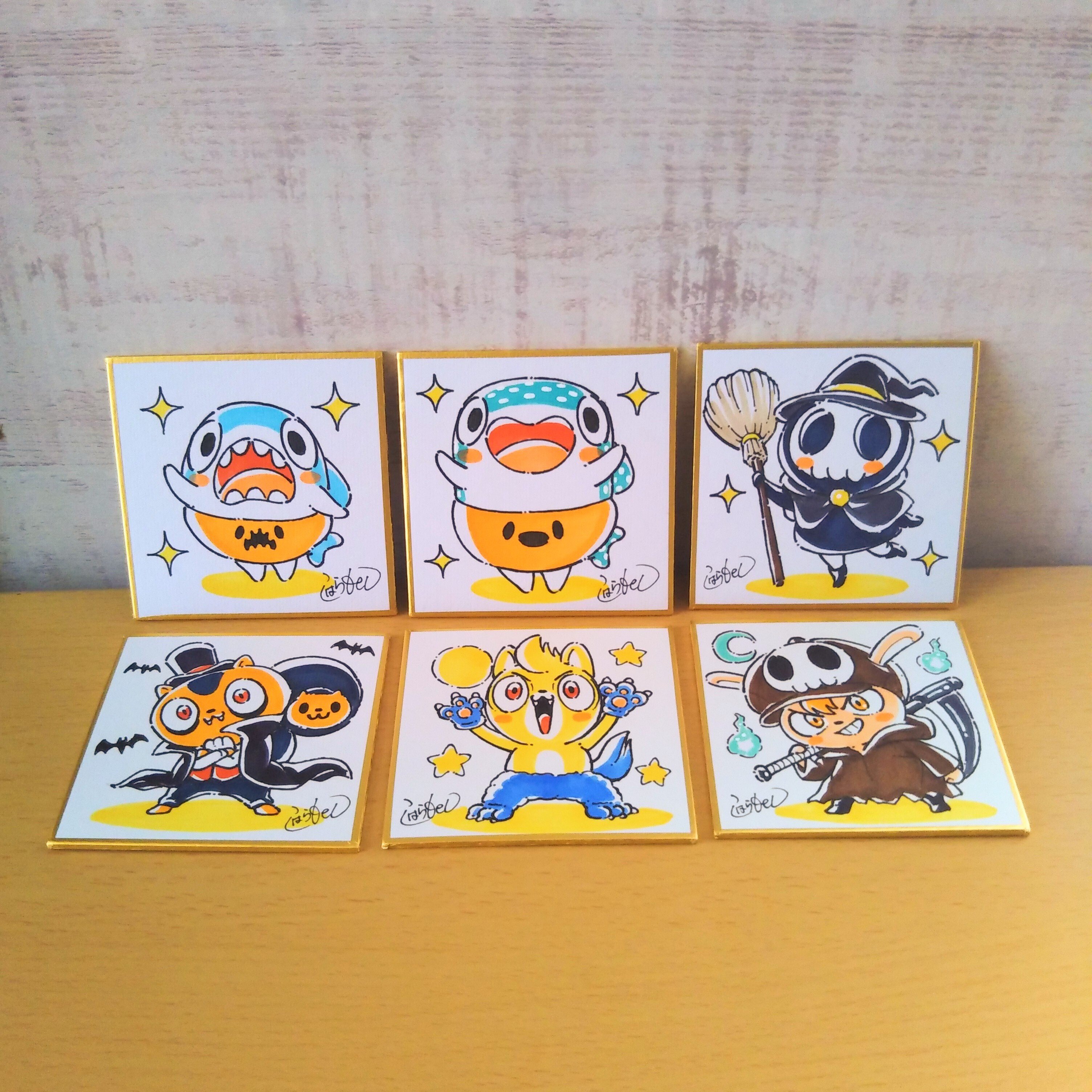 ミニ色紙原画｜コハラモトシ