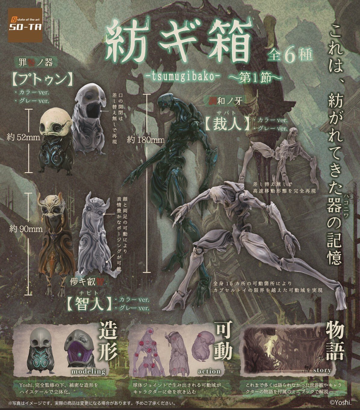 紡ギ箱　第1節　クラウドファンディング限定版 紡ギ箱 ～第1節～ 異存 ブラインドボックス版 全6種セット BOX
