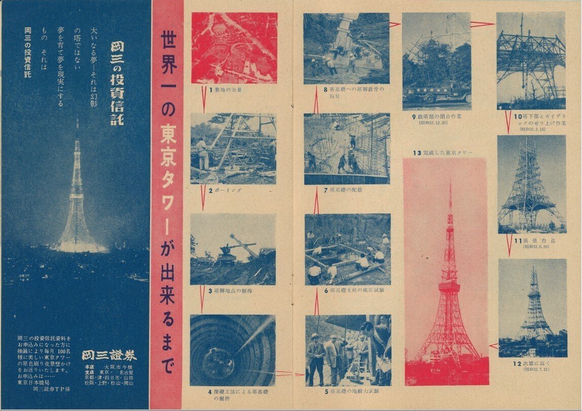 ★東京タワー★昭和34年★初代パンフレット★展望記念スタンプ付き★ 世界一の東京タワー～昭和33年パンフレット編～｜-ヤン毛.やんけ-