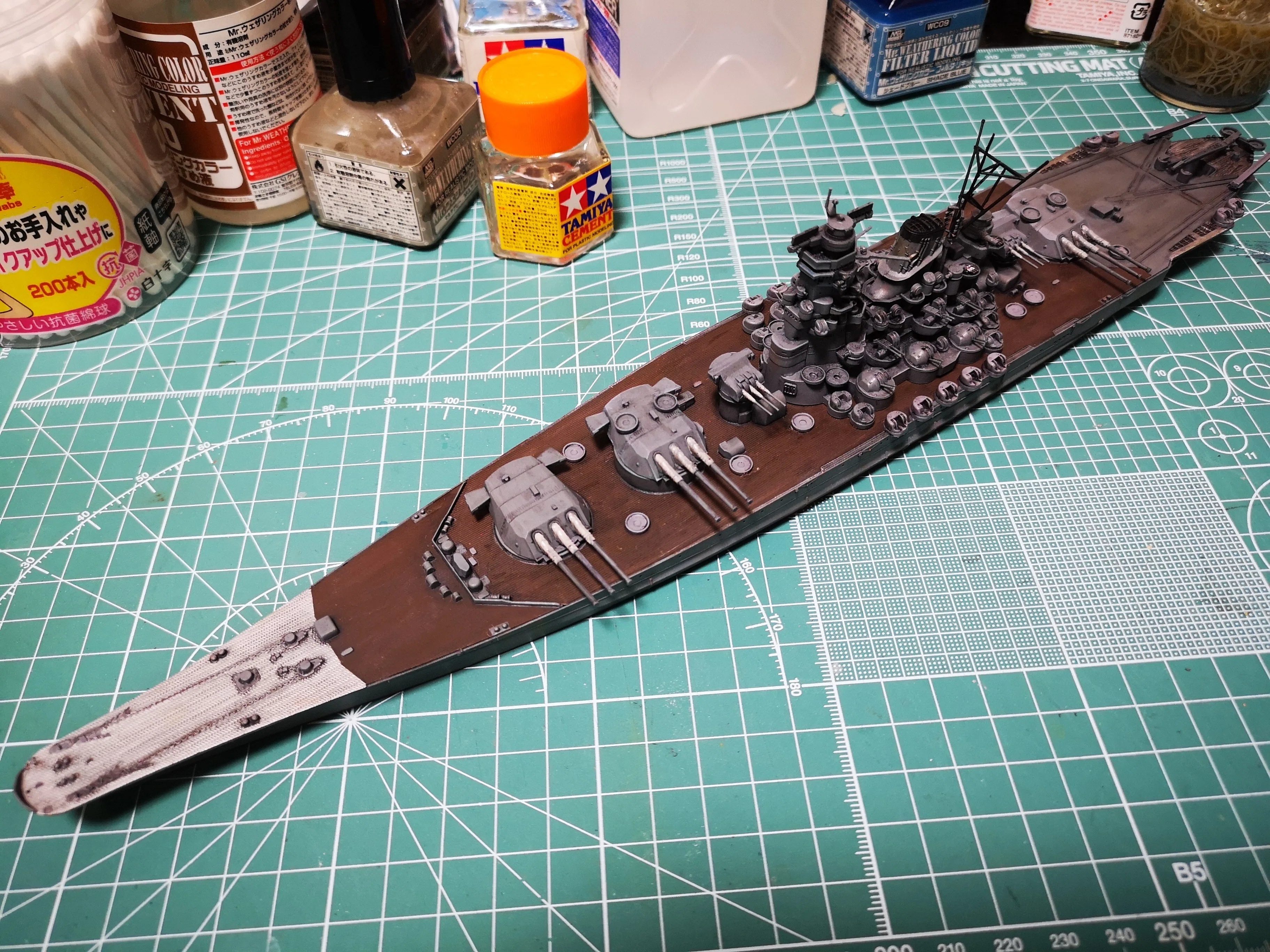 プラモデル制作記】タミヤ 1/700 戦艦「大和」 その5（主砲と機銃を