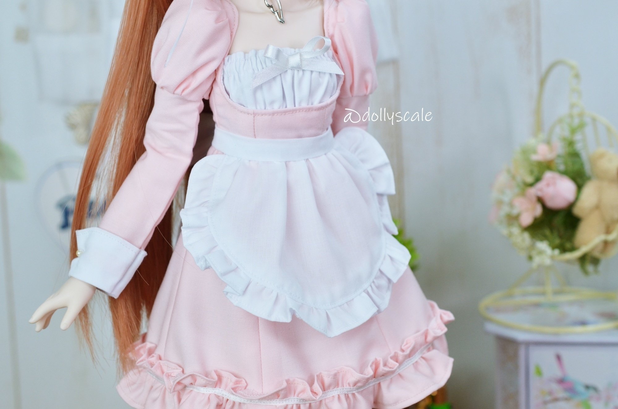 フリルサロンエプロンの型紙【40,45cmソフビ】｜ドーリースケール