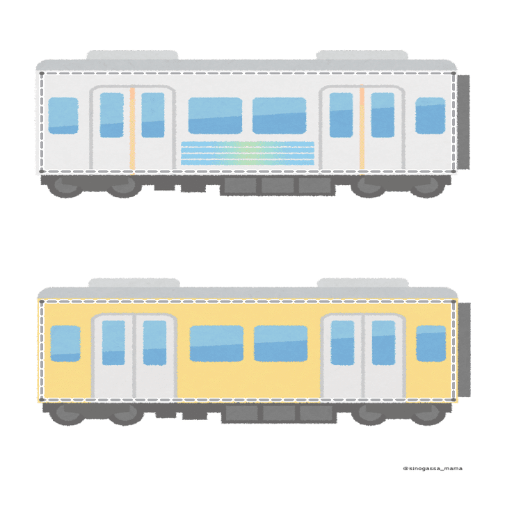 運筆練習 西武線 四角 キノガッサ Note