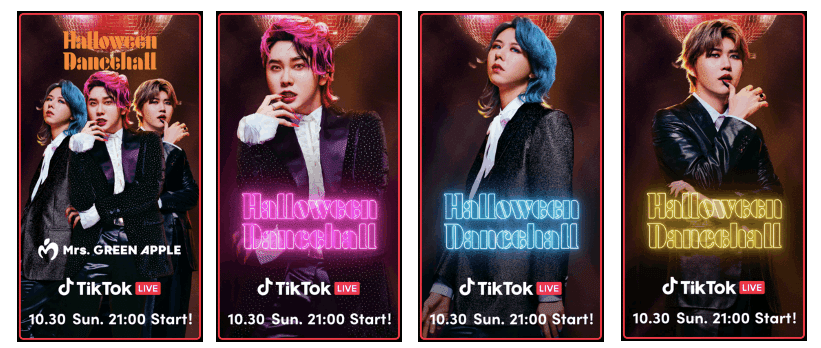 TikTok LIVEとMrs. GREEN APPLEのコラボグラフィックが期間限定で登場