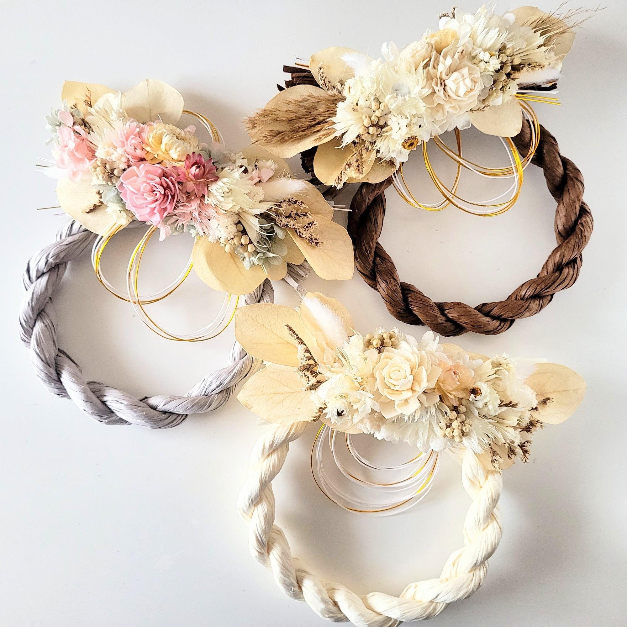 2023年 味わい深い ロング しめ縄飾り しめ縄 ドライフラワー No.188 