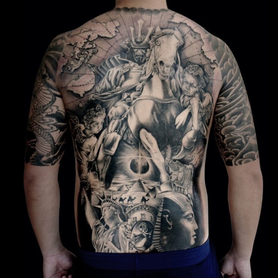 バックピース｜soni_tattoo_studio