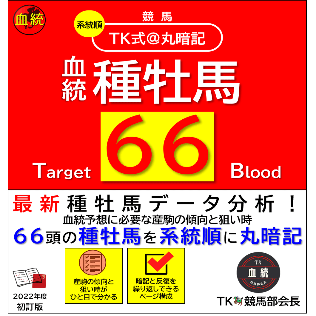 📗［TK式＠丸暗記］Target Blood 種牡馬66［競馬の新しい楽しみ方