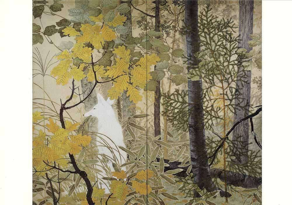 [傑作・真作]　下村観山　伏見稲荷　日本画　掛軸　京都　神社　縁起　絵画 傑作・真作] 下村観山 伏見稲荷 日本画 掛軸 京都 神社 縁起