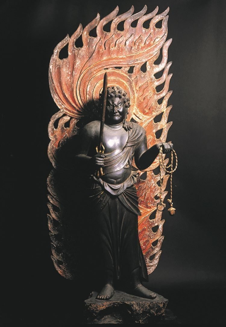 h2956▽良▽鎌倉時代木彫不動明王像 検 仏教美術平安奈良時代 h2956▽良▽鎌倉時代木彫不動明王像 検 仏教美術平安奈良時代